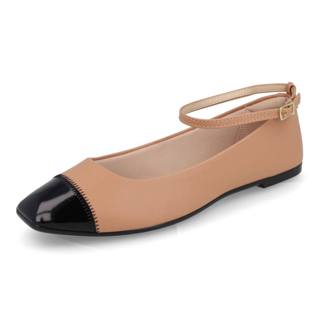 Moleca Sapatilha 24-5735222-57857 Nude-Preto Napa Sardenha Neo-Verniz Fresh Neo_8_999999992561997_